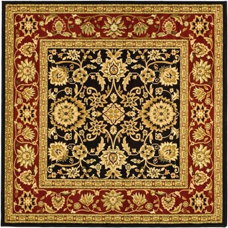 Safavieh Lyndhurst 6 ft. x 6 ft. Machine Made Square Rug - Black-Red LNH212G-6SQ